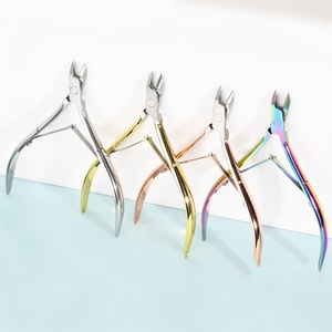 Colorful Medium Nail Finger Toenail <b>Trimmer</b> Dead Skin Scissors <b>Cuticle</b> Remover Cutter Plier Manicure Tool Set Stainless Steel - Product Image 1