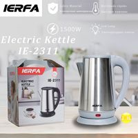 Hervidor Eléctrico de Acero Inoxidable para Comercio Electrónico Transfronterizo 2025, Capacidad de 2.3L, 1500W-2000W, Apagado Automático, Base Giratoria de 360 Grados