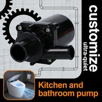 Pompe Toilette Intelligente 12V/24V DC sans Brosses - Silencieuse, Basse Pression, OEM/ODM Personnalisable