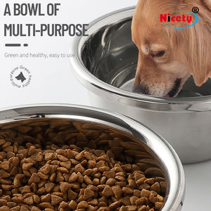 Mangkuk Anjing Portabel Modern dari Baja Anti Karat, Ramah Lingkungan, Tahan Lama, Anti Karat, Anti Jatuh, Kapasitas 1 Liter, untuk Makanan Hewan Peliharaan - Product Image 3