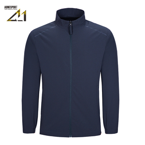 Chaqueta Impermeable con Capucha para Hombre Aonesport, Cuello Alto, Cierre de Cremallera, Nylon y Poliéster Delgados, Corte Regular, Estilo Urbano - Product Image 1