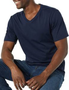 Camisetas de Algodón Personalizadas con Logotipo, Manga Corta, Cuello en <span class=keywords><strong>V</strong></span>, Ajuste Holgado, Suaves y Cómodas, Impresión Digital, Tejido de Punto - Product Image 6