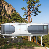 Maison conteneur moderne E7 de style avion, conception respirante pour villa, hôtel, centre commercial - Construction en panneaux sandwich d'acier, garantie 1 an