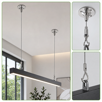 Support de suspension réglable sur mesure pour câble métallique, crochet de suspension fileté pour plafond, fabricant de quincaillerie d'éclairage