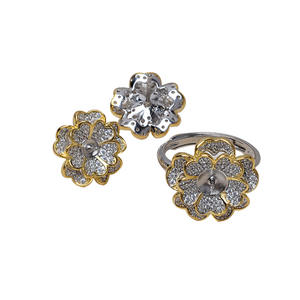 Wenchi Accesorios DIY con forma de flor estilo europeo-americano, Pendientes de plata S925 con código de color, 5-6 anillos, 7-8 anillos, Perla hueca de 3mm con forma de neumático - Product Image 5