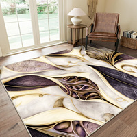Modern Abstract Camping Travel Outdoor Polyester Rug Cushioned Anti-Skid TPR Backing Low Pile Machine Washable Tufted Print