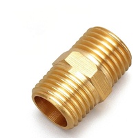 Raccord hexagonal en laiton à double filetage mâle BSP NPT, connecteur droit mâle-mâle pour l'air, l'eau, le gaz, et les applications pneumatiques