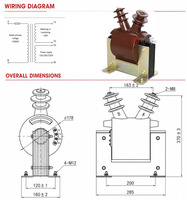 Transformateur de tension 12 kV JDZC2-10 en résine époxy pour distribution d'énergie en poste de commutation intérieur