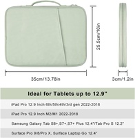Housse pour ordinateur portable Anryque pour iPad Pro 13/Air 13/Pro 12.9'' Surface Pro11/10/9 2022-2018 - Antichoc et étanche