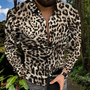 Chemise à manches longues pour hommes, boutons de revers, design de mode, chemise à manches longues, chemise imprimée - Product Image 1
