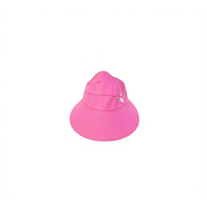Sombrero de Sol de Ala Ancha para Niños Pearl, Visera de Playa de Verano, Rosa, 100% Poliéster, Bordado a Mano, Estilo de Personajes - Product Image 1