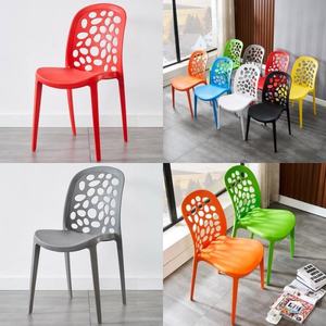 Chaises en plastique empilables sans accoudoirs pour événements de mariage, fêtes, jardins, restaurants commerciaux, vente chaude, en résine jaune PP pour l'extérieur - Product Image 5