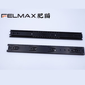 Glissière de tiroir latérale en acier à roulement à billes Felmax Silent de 45 mm de largeur, à 3 sections, pour meubles de cuisine et de chambre - Product Image 5