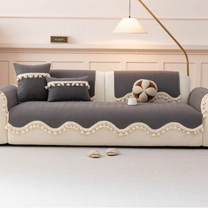<b>Sofa</b> Cushions Autumn Tassels Gray Green Dark Brown Light Brown Non Slip Cat Scratch Resistant General Use <b>Sofa</b> <b>Covers</b> - Product Image 2