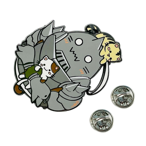 Nouvelle conception, badge en métal de haute qualité, anime FMA Edward <span class=keywords><strong>Alphonse</strong></span>, décoration pour sac à dos - Product Image 4