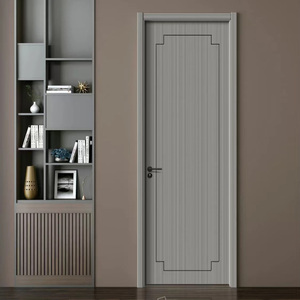 Puerta de Madera Moderna, Popular, de Diseño Simple, para Dormitorio, Puertas Interiores de Madera Sólida para Edificios Residenciales - Product Image 3