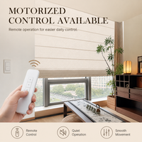 Stores romains intégrés pour fenêtre française, filtrant la lumière électrique, sur mesure, en tissu translucide, style moderne minimaliste, manuels sans cordon