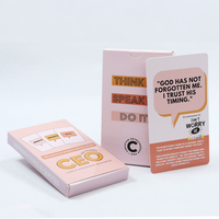 Cartes d'affirmations positives pour femmes et jeu de cartes quotidien pour adultes - Cartes en papier imprimées sur mesure avec emballage personnalisé en boîte