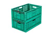 Caisses en plastique pliables, 100% en PP vierge, pour le stockage en entrepôt, la récolte sur le terrain et le transport, caisse à fruits en plastique