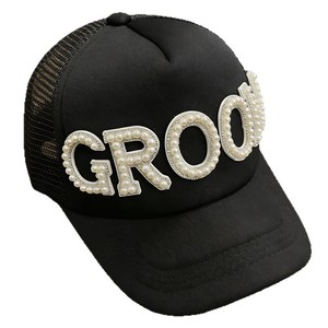 Conjunto de gorra de béisbol para novia y novio, velo de boda de 56-58 cm, accesorio de vestir de color sólido - Product Image 5