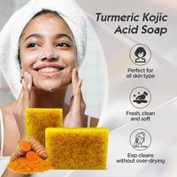 Savon Solide Artisanal Éclaircissant et Exfoliant au Curcuma et à l'Acide Kojique 100g pour le Corps et le Visage – Peau Rénouvelée et Lumineuse