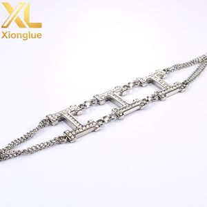 Fashion Name Bracelet Stainless Steel Gold Plated Personalized <b>Initial</b> Letter Bracelet Dainty Double <b>Chain</b> Jewelry Gift - Product Image 4