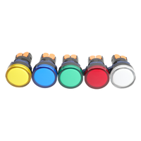 RY22SA1Z1-P/C220V/A 22mm en plastique plat couleur unique interrupteur à bouton-poussoir à insertion rapide 15A Max. 220V/24V avec voyants lumineux