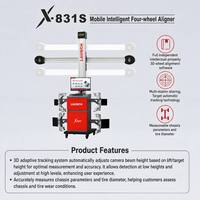 Máquina de Alineación de Ruedas 3D Launch X-831S, Monitor LED de 24 Pulgadas, Alta Precisión, Rango de Medición Amplio, Fuente de Alimentación 1PH AC220V, 1 Año de Garantía