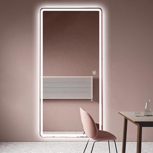 Treo tường treo gương cơ thể mặc quần áo Gương điều khiển cảm ứng <span class=keywords><strong>LED</strong></span> thắp sáng tầng thường vụ đầy đủ chiều dài gương với đèn - Product Image 4