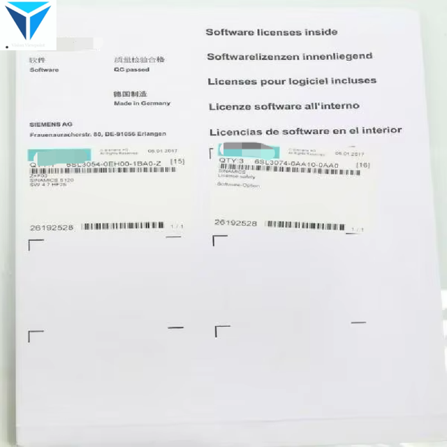 1 Piece Brand New Original Software License 3x 6sl3074-0aa10-0aa0 1x 6sl3054-0eh00-1ba0-z Plc Industrial Automation