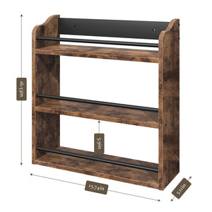<span class=keywords><strong>Étagère</strong></span> <span class=keywords><strong>murale</strong></span> en bois <span class=keywords><strong>à</strong></span> 3 niveaux pour assaisonnements, organisateur de cuisine suspendu personnalisé pour armoire et garde-manger - Product Image 4