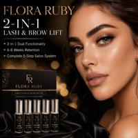 Kit de lifting des cils et des sourcils 2-en-1 FLORA RUBY personnalisé, avec étiquette privée