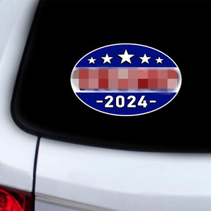 Oval Car <b>Decals</b> Self Adhesive Thermal Transfer Printing <b>Sticker</b> For Promotional Gifts 2024 Design - Product Image 2