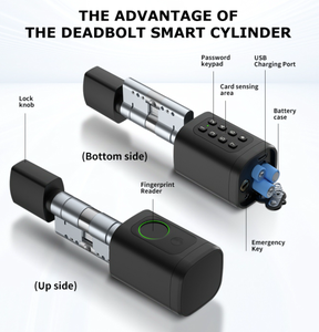Kotonlink <span class=keywords><strong>2025</strong></span> new tuya vân tay rfid thẻ chìa khóa cửa khóa có thể điều chỉnh wifi ble thông minh xi lanh khóa cho thay thế cũ cơ khí - Product Image 4