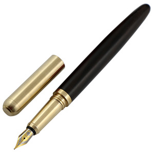 JUNGHENG Uso para estudiantes Pluma estilográfica de madera 1,0mm Piel de tigre de sándalo negro Rama de ácido africano Madera de latón retro Pluma de oficina de madera - Product Image 2