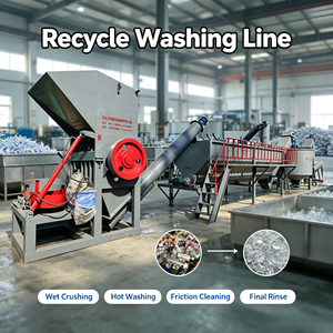 Machine à laver les bouteilles en plastique, ligne de lavage et de recyclage des bouteilles en PET, 1000 kg/h - Product Image 1