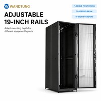 Armoire serveur réseau 42U 600x1000mm pour usage médical, en acier thermolaqué, armoire serveur sur pied