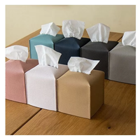 Boîte à mouchoirs en cuir YY, étui carré en cuir PU pour table basse, livraison rapide