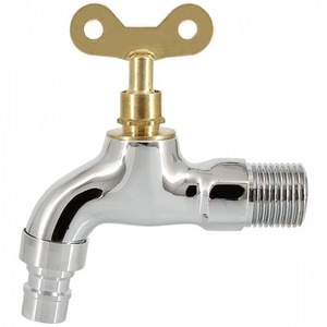Robinet extérieur verrouillable en laiton 6-8 pouces en cuivre avec clé, allongé pour évier de serpillière, ouverture rapide en acier inoxydable - Product Image 4