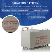 Gtk — batterie solaire Rechargeable 12v, 100ah, avec accumulateur au plomb, batterie à Cycle profond