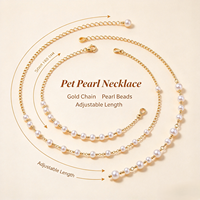 Colliers et accessoires de luxe pour animaux de compagnie : Collection de colliers perlés en perles, bijoux en pierres précieuses et cristaux, motif nœud pour chats et petits chiens