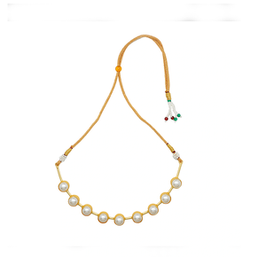 Ensemble collier et boucles d'oreilles en perles plaqué or pour femmes, fait main, pour mariage, cérémonie, soirée, bijoux de déclaration - Product Image 1