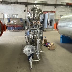 खाद्य प्रसंस्करण के लिए औद्योगिक भाप पानी स्प्रे स्टेरिलाइज़र रीटर्ट ऑटोक्लेव - Product Image 1