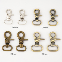 Fermoir à crochet pivotant pour chien robuste 1 pouce mousqueton pivotant 25mm crochet de déclenchement brossé pour laisse de chien de sangle de sac