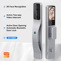 Cerradura Inteligente 3D con Reconocimiento Facial, Anti-Robo, WiFi, App Tuya, Huella Dactilar, Tarjeta RFID, Entrada sin Llave, Seguridad para Hogar y Oficina