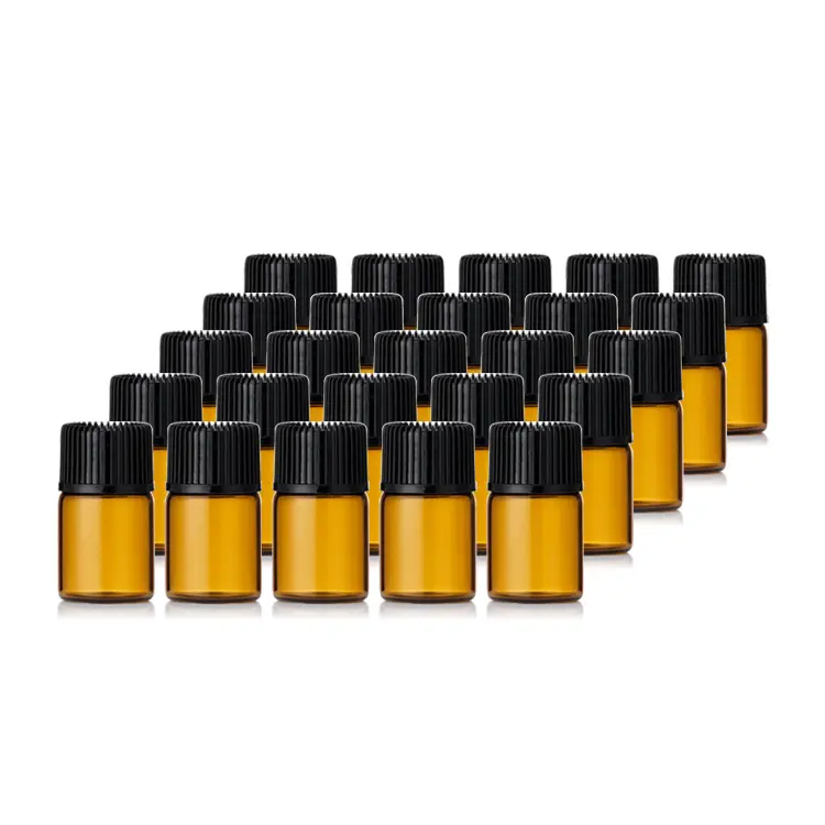 wholesale customized 2ml perfume bottle 1ml 3ml 5ml amber clear empty mini glass perfume sample bottles vial for essential oil