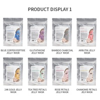 Masque facial en gelée naturelle BANGWEI avec logo personnalisé, anti-âge, hydratant, soin de la peau, pétales de rose, masque facial en poudre à décoller