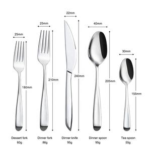 OEM/ODM couverts royaux de luxe en acier inoxydable couverts argentés 4/5 pièces couteau fourchette cuillère ensemble de couverts d'hôtel - Product Image 2