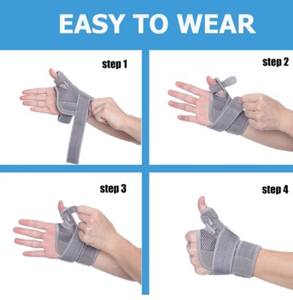 Transpirable órtesis de <span class=keywords><strong>muñeca</strong></span> refuerzo del <span class=keywords><strong>pulgar</strong></span> deporte <span class=keywords><strong>muñeca</strong></span> soporte ajustable dedo Protector soporte funda protectora - Product Image 6