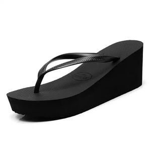 Sandal <span class=keywords><strong>Flip</strong></span> flop hak tinggi wanita PE, sandal jepit sol PE <span class=keywords><strong>Wedge</strong></span> hak tinggi 6.5cm - Product Image 3